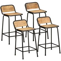 Barhocker 4 Stk. 46x35,5x80 cm Raues Mango Massivholz - Vidaxl von VIDAXL