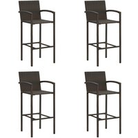 Barhocker 4 Stk. Braun Poly Rattan - Vidaxl von VIDAXL