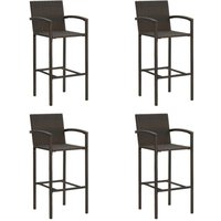 Barhocker 4 Stk. Braun Poly Rattan - Vidaxl von VIDAXL