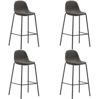 Barhocker 4 Stk. Dunkelgrau Stoff - Vidaxl Barhocker 4 Stk. Dunkelgrau Stoff - Vidaxl von VIDAXL