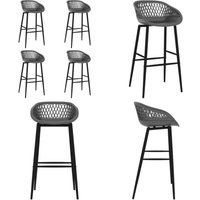 Barhocker 4 Stk. Grau - Barhocker - Küchenstühle - Esszimmerstühle - Barstühle - Graue Möbel - Home & Living Barhocker 4 Stk. Grau - Barhocker - Küchenstühle - Esszimmerstühle - Barstühle - Graue Möbel - Home & Living von VIDAXL