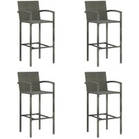 Barhocker 4 Stk. Grau Poly Rattan - Vidaxl Barhocker 4 Stk. Grau Poly Rattan - Vidaxl von VIDAXL