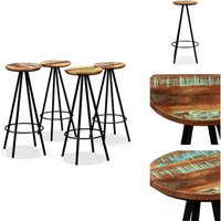 Barhocker 4 Stk. Massives Altholz - Industriel Style - Barhocker - Massiver Holzhöcker - Vintage Stuhl - Recycling Möbel Barhocker 4 Stk. Massives Altholz - Industriel Style - Barhocker - Massiver Holzhöcker - Vintage Stuhl - Recycling Möbel von VIDAXL