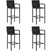 Barhocker 4 Stk. Schwarz Poly Rattan - Vidaxl von VIDAXL