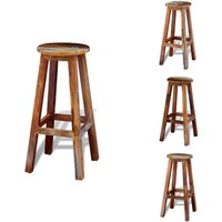 Barhocker Altholz Massiv - Vintage Barhocker - Holz Barhocker - Barhocker Massiv - Retro Barhocker - Handgefertigter Barhocker von VIDAXL