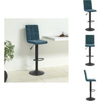 Barhocker Blau Samt - Barhocker - Tresenhocker - Thekenhocker - Barstuhl von VIDAXL