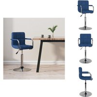 Barhocker Blau Stoff - Barhocker - Tresenhocker - Thekenhocker - Barstuhl Barhocker Blau Stoff - Barhocker - Tresenhocker - Thekenhocker - Barstuhl von VIDAXL