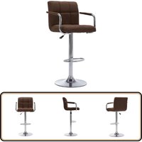 Barhocker Braun Stoff - Barhocker - Esszimmerstuhl - Küchenstuhl - Drehbares Bürostuhl - Bar Stool von VIDAXL