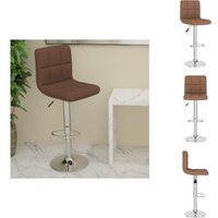 Vidaxl - Barhocker Braun Stoff - Barhocker - Sitzhocker - Küchenhocker - Höhenverstellbar - Drehbares Stuhl Vidaxl - Barhocker Braun Stoff - Barhocker - Sitzhocker - Küchenhocker - Höhenverstellbar - Drehbares Stuhl von VIDAXL