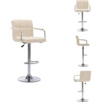 Vidaxl - Barhocker Creme Stoff - Barhocker - Küchenhocker - Esszimmerstuhl - Drehstuhl - Cremefarbene Möbel von VIDAXL