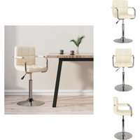 Barhocker Creme Stoff - Barhocker - Tresenhocker - Thekenhocker - Barstuhl Barhocker Creme Stoff - Barhocker - Tresenhocker - Thekenhocker - Barstuhl von VIDAXL
