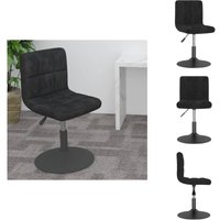 Barhocker Drehbar Schwarz Samt - Barhocker - Barstuhl - Barstühle - Hocker Bar Barhocker Drehbar Schwarz Samt - Barhocker - Barstuhl - Barstühle - Hocker Bar von VIDAXL