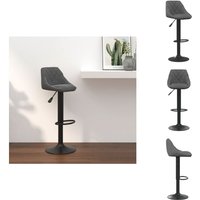 Barhocker Dunkelgrau Samt - Samtsitzsack - Barhocker - Drehbares Stuhl - Höhenverstellbar - Bartisch Stühle von VIDAXL