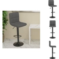 Barhocker Dunkelgrau Stoff - Barhocker - Sitzhocker - Küchenhocker - Höhenverstellbar - Drehbare Hocker Barhocker Dunkelgrau Stoff - Barhocker - Sitzhocker - Küchenhocker - Höhenverstellbar - Drehbare Hocker von VIDAXL
