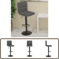 Barhocker Dunkelgrau Stoff - Barhocker - Sitzhocker - Küchenhocker - Höhenverstellbar - Drehbare Hocker Barhocker Dunkelgrau Stoff - Barhocker - Sitzhocker - Küchenhocker - Höhenverstellbar - Drehbare Hocker von VIDAXL