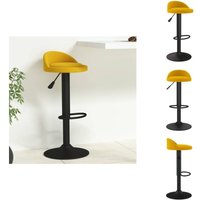 Barhocker Gelb Samt - Barhocker - Barstuhl - Barstühle - Hocker Bar Barhocker Gelb Samt - Barhocker - Barstuhl - Barstühle - Hocker Bar von VIDAXL