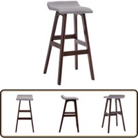Barhocker Hellgrau Stoff - Barhocker - Küchenstuhl - Thekenstuhl - Bar Stool - Grau von VIDAXL