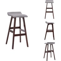 Barhocker Hellgrau Stoff - Barhocker - Küchenstuhl - Thekenstuhl - Bar Stool - Grau von VIDAXL