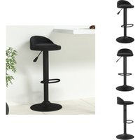 Barhocker Schwarz Samt - Samtsitz - Barhocker - Esszimmerstuhl - Höhenverstellbarer Stuhl - Drehbares Bürostuhl Barhocker Schwarz Samt - Samtsitz - Barhocker - Esszimmerstuhl - Höhenverstellbarer Stuhl - Drehbares Bürostuhl von VIDAXL