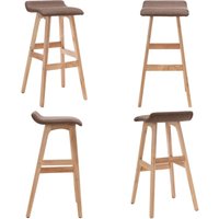 Barhocker Taupe Stoff - Moderner Barstuhl - Barhocker - Küchenstuhl - Esszimmerstuhl - Stuhl Mit Fussablage - Home & Living von VIDAXL