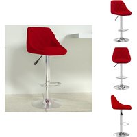 Barhocker Weinrot Samt - Barhocker - Tresenhocker - Thekenhocker - Barstuhl von VIDAXL