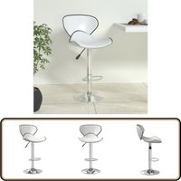Barhocker Weiß Kunstleder - Barhocker - Küchenhocker - Drehbares Stuhl - Höhenverstellbarer Stuhl - Sitzsack von VIDAXL