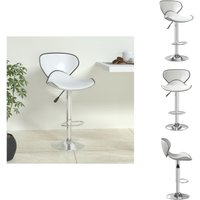 Barhocker Weiß Kunstleder - Barhocker - Küchenhocker - Drehbares Stuhl - Höhenverstellbarer Stuhl - Sitzsack Barhocker Weiß Kunstleder - Barhocker - Küchenhocker - Drehbares Stuhl - Höhenverstellbarer Stuhl - Sitzsack von VIDAXL