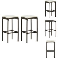 Barhocker mit Kissen 2 Stk. Braun Poly Rattan - Barhocker - Esszimmerstühle - Gartenmöbel - Outdoor Möbel - Bistrotisch Barhocker mit Kissen 2 Stk. Braun Poly Rattan - Barhocker - Esszimmerstühle - Gartenmöbel - Outdoor Möbel - Bistrotisch von VIDAXL