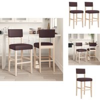Barstühle 2 Stk. Massivholz Gummibaum und Kunstleder - Barhocker - Küchenstühle - Esszimmerstühle - Designerstühle - Bequeme Stühle Barstühle 2 Stk. Massivholz Gummibaum und Kunstleder - Barhocker - Küchenstühle - Esszimmerstühle - Designerstühle - Bequeme Stühle von VIDAXL