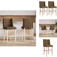 Barstühle 2 Stk. Massivholz Gummibaum und Stoff - Esszimmerstühle - Barhocker - Küchenstühle - Holzstühle - Stühle Mit Armlehnen Barstühle 2 Stk. Massivholz Gummibaum und Stoff - Esszimmerstühle - Barhocker - Küchenstühle - Holzstühle - Stühle Mit Armlehnen von VIDAXL