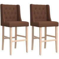 Barstühle 2 Stk. Massivholz Gummibaum und Stoff Vidaxl Barstühle 2 Stk. Massivholz Gummibaum und Stoff Vidaxl von VIDAXL