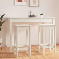 Vidaxl - Barstühle 2 Stk. Weiß 40x40x78 cm Massivholz Kiefer 120738 Vidaxl - Barstühle 2 Stk. Weiß 40x40x78 cm Massivholz Kiefer 120738 von VIDAXL