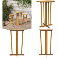 Bartisch Klappbar 90x65x105 cm Massivholz Teak - Holz Tisch - Gartenmöbel - Esszimmertisch - Outdoor Möbel - Balkonmöbel - Home & Living von VIDAXL