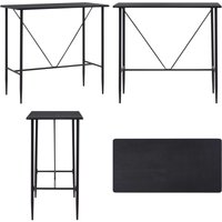 Bartisch Schwarz 120 x 60 x 110 cm mdf - Stehtisch - Bartisch - Kücheninsel - Esstisch Klein - Schwarz - Home & Living von VIDAXL