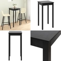 Bartisch mdf Schwarz 55x55x107 cm - Bartisch - Stehtisch - Kücheninsel - Esstisch Klein - Moderner Tisch - Home & Living von VIDAXL