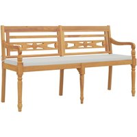 Batavia-Bank mit Kissen 150 cm Massivholz Teak vidaXL690866 von BONNEVIE