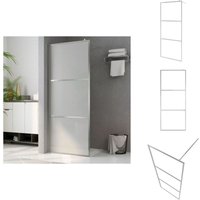 Vidaxl - Begehbare Duschwand mit voll mattiertem ESG-Glas 80x195 cm - Dusche - Duschwand - Gehärtetes Sicherheitsglas - Aluminiumrahmen - Duschkabine von VIDAXL