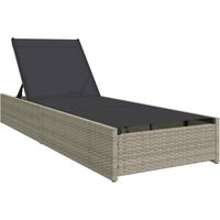 Vidaxl - Sonnenliege mit Kissen Beige 60 x 200 x 27cm Poly-Rattan Vidaxl - Sonnenliege mit Kissen Beige 60 x 200 x 27cm Poly-Rattan von VIDAXL