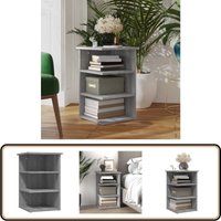 Beistellregal Grau Sonoma 35x35x55 cm Holzwerkstoff - Sideboard - Regal - Wohnzimmermöbel - Holzmöbel - Grau von VIDAXL