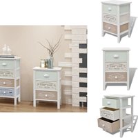 Vidaxl - Beistellschrank mit 3 Schubladen Französischer Stil Holz - Holz Sideboard - Französischer Landhausstil - Kommode - Flurstück - Nachtkast Vidaxl - Beistellschrank mit 3 Schubladen Französischer Stil Holz - Holz Sideboard - Französischer Landhausstil - Kommode - Flurstück - Nachtkast von VIDAXL