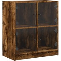 Beistellschrank mit Glastüren Räuchereiche 68x37x75,5 cm Vidaxl Beistellschrank mit Glastüren Räuchereiche 68x37x75,5 cm Vidaxl von VIDAXL