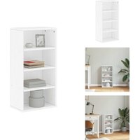 Beistellschrank odda Weiß 40x24x79 cm Massivholz Kiefer - Beistellschrank - Beistellschränke - Schrank - Sideboard von VIDAXL
