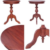 Beistelltisch Braun 50 x 50 x 65 cm Massivholz Mahagoni - Mahagoni Tisch - Beistelltisch Holz - Wohnzimmerstil - Side Table - Möbel Braun - Home & von VIDAXL