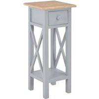 Beistelltisch Grau 27 x 27 x 65,5 cm Holz - Vidaxl von VIDAXL