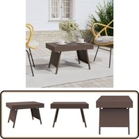 Beistelltisch Klappbar Braun 60x40x38 cm Poly Rattan - Gartenmöbel - Couchtisch - Beistelltisch - Klappbarer Tisch - Outdoor Möbel Beistelltisch Klappbar Braun 60x40x38 cm Poly Rattan - Gartenmöbel - Couchtisch - Beistelltisch - Klappbarer Tisch - Outdoor Möbel von VIDAXL