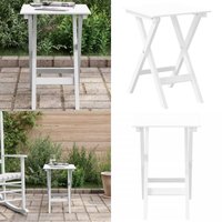 Beistelltisch Klappbar Weiß Massivholz Pappel - Klapptisch - Beistelltisch - Gartenmöbel - Esszimmertisch - Balkonmöbel - Home & Living von VIDAXL