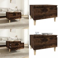 Beistelltisch Räuchereiche 50x46x35 cm Holzwerkstoff - Beistelltisch - Wohntisch - Nachttisch - Skandinavisches Design - Holzmöbel - Home & Living von VIDAXL