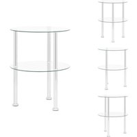 Beistelltisch mit 2 Ablagen Transparent 38 cm Hartglas - Beistelltisch - Esszimmermöbel - Wohnzimmertisch - Transparenter Tisch - Glastisch Beistelltisch mit 2 Ablagen Transparent 38 cm Hartglas - Beistelltisch - Esszimmermöbel - Wohnzimmertisch - Transparenter Tisch - Glastisch von VIDAXL