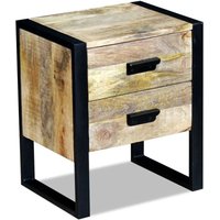 Vidaxl - Beistelltisch mit 2 Schubladen Mango Holz 43x33x51 cm Vidaxl - Beistelltisch mit 2 Schubladen Mango Holz 43x33x51 cm von VIDAXL
