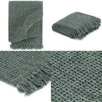 Berwurf Baumwolle 125x150 cm Dunkelgrün - Baumwolldecke - Überwurf - Wohnzimmer Deko - Couchdecke - Plaid - Home & Living Berwurf Baumwolle 125x150 cm Dunkelgrün - Baumwolldecke - Überwurf - Wohnzimmer Deko - Couchdecke - Plaid - Home & Living von VIDAXL